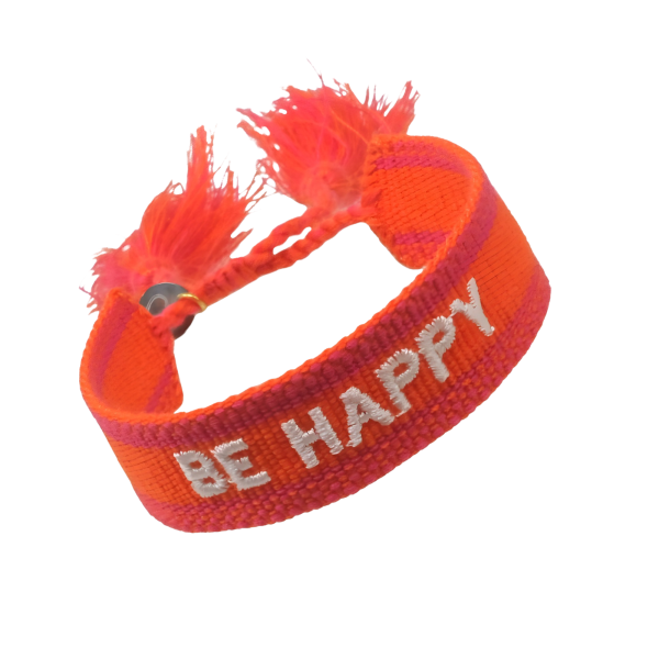 be happy orange/pink armband ttm