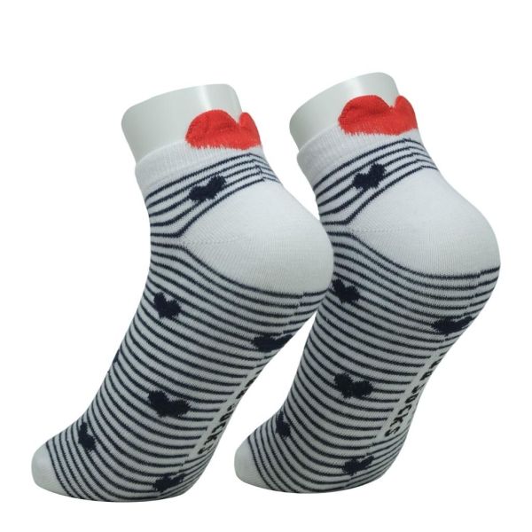 Hearts & stripes socks weiss